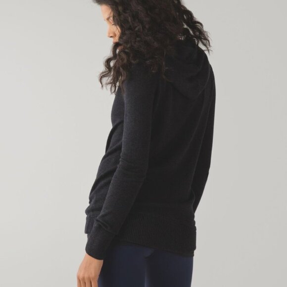 Lululemon Sweet Savasana Pullover Heathered Black Size 4 - Picture 2 of 5